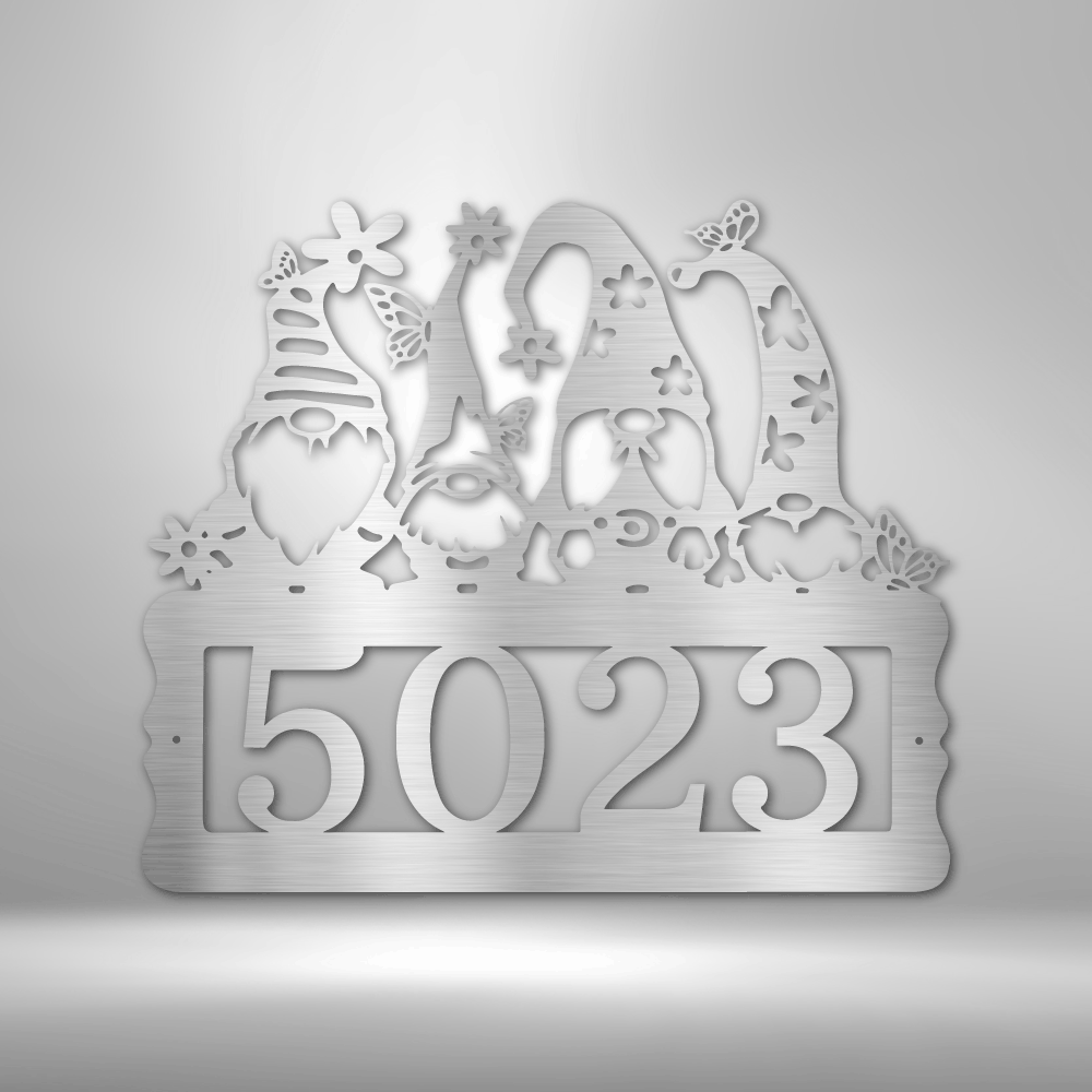 Gnome Address Sign - Steel Sign - Throttle Society